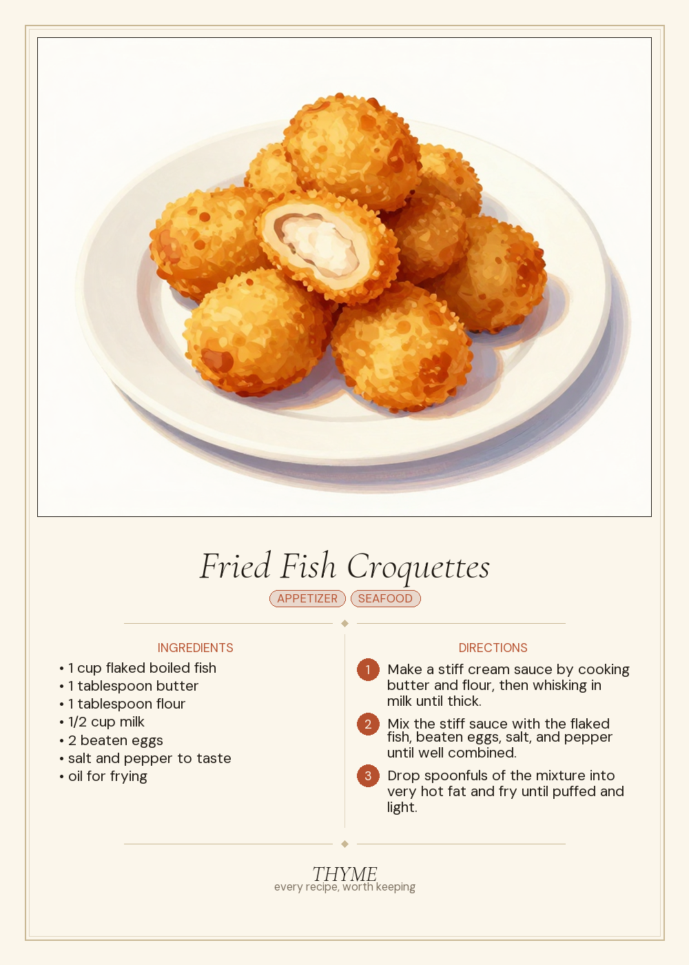 Fried Fish Croquettes