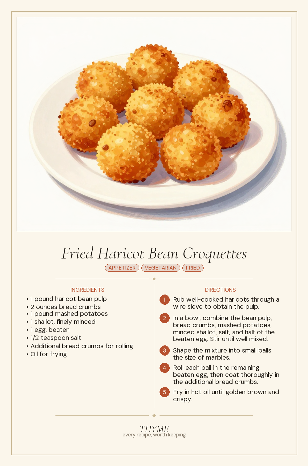 Fried Haricot Bean Croquettes