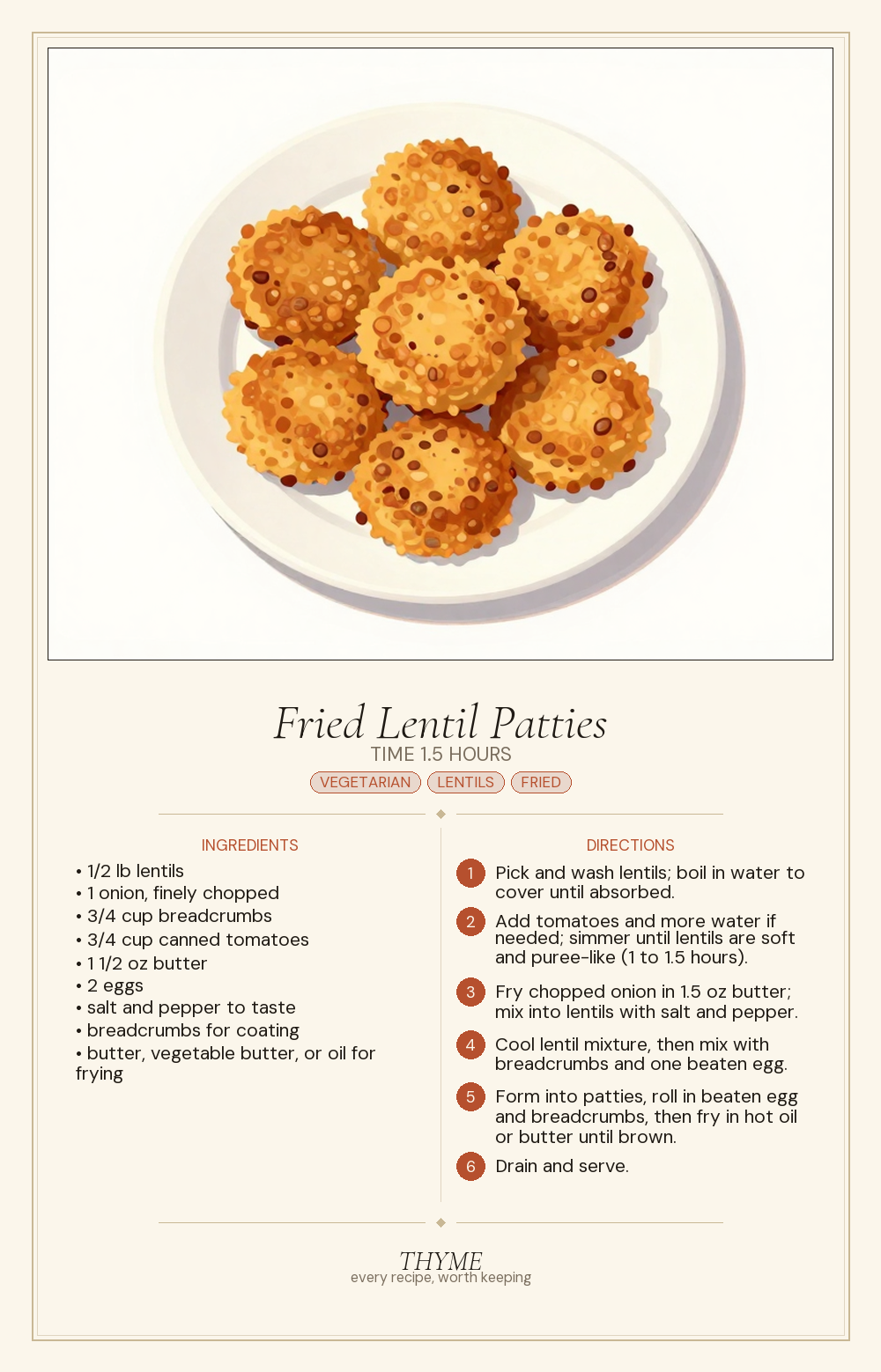 Fried Lentil Patties