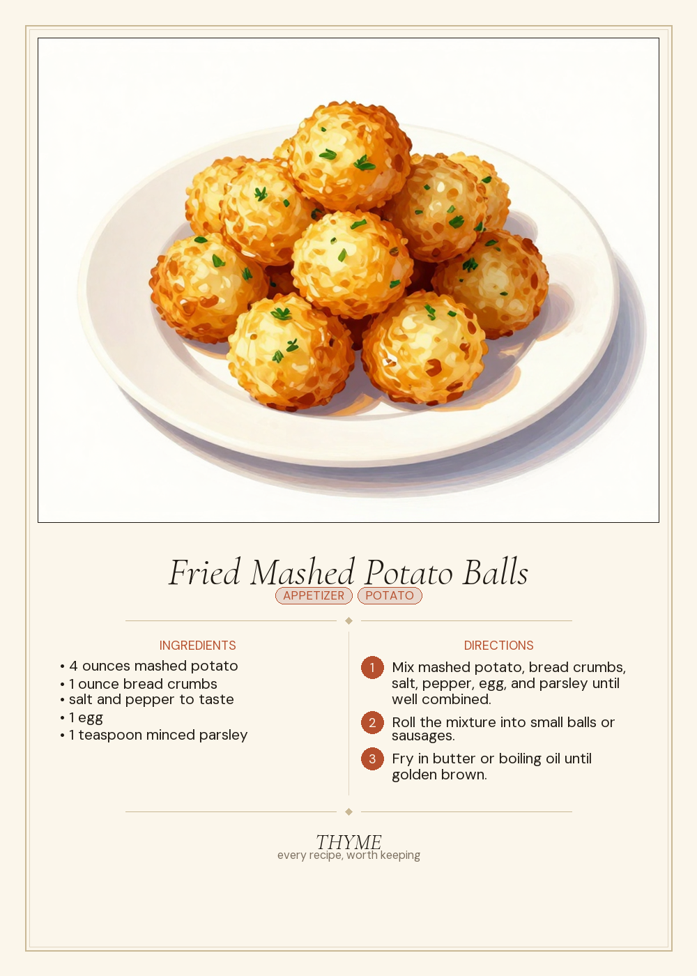 Fried Mashed Potato Balls