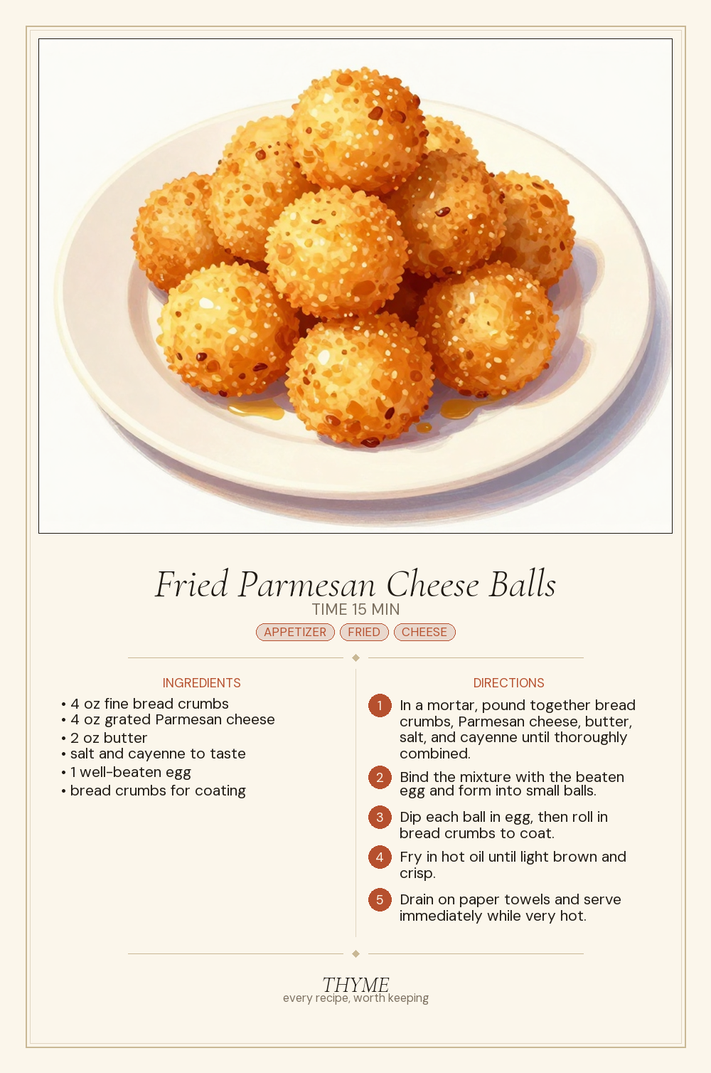 Fried Parmesan Cheese Balls