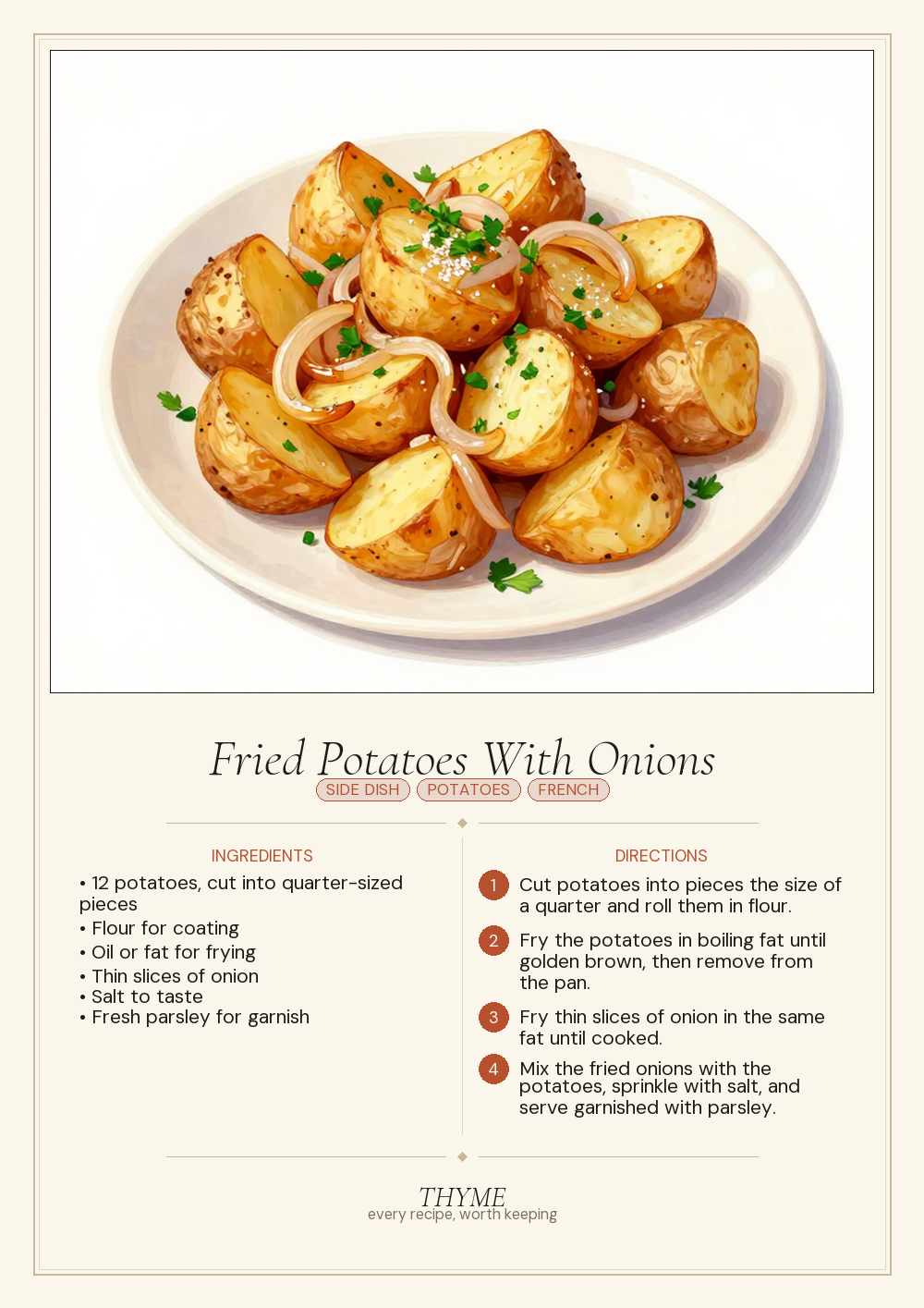 Fried Potatoes With Onions