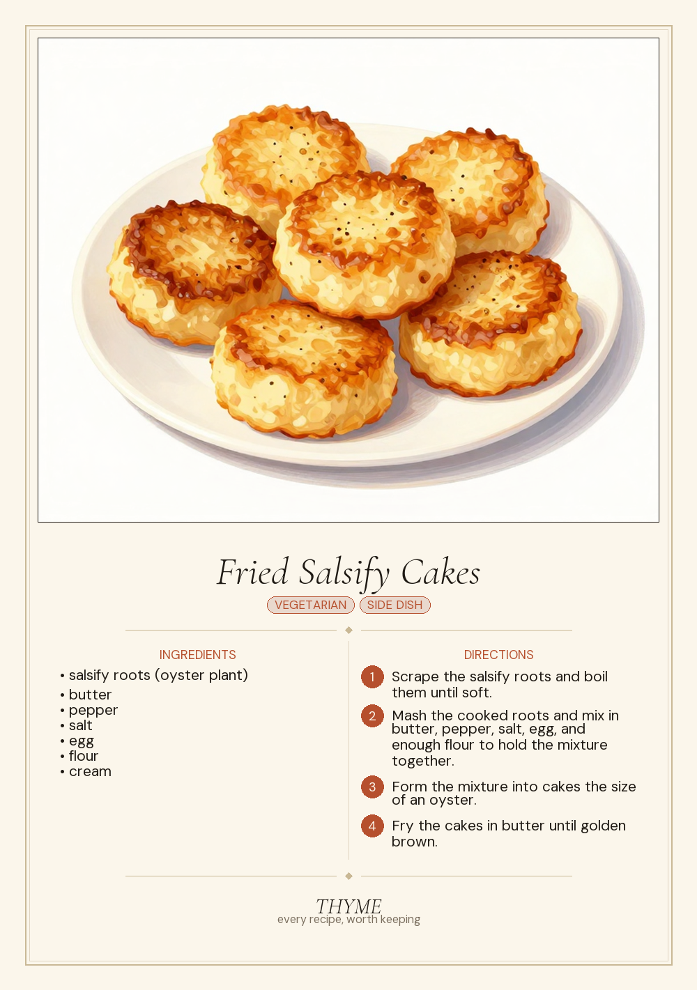 Fried Salsify Cakes