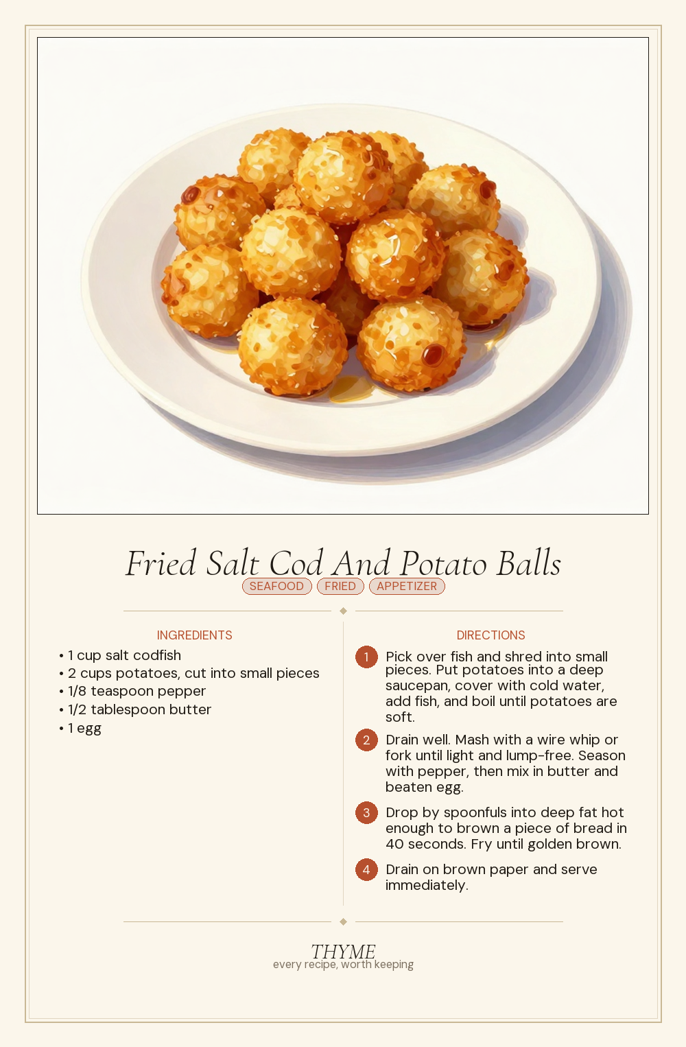 Fried Salt Cod And Potato Balls