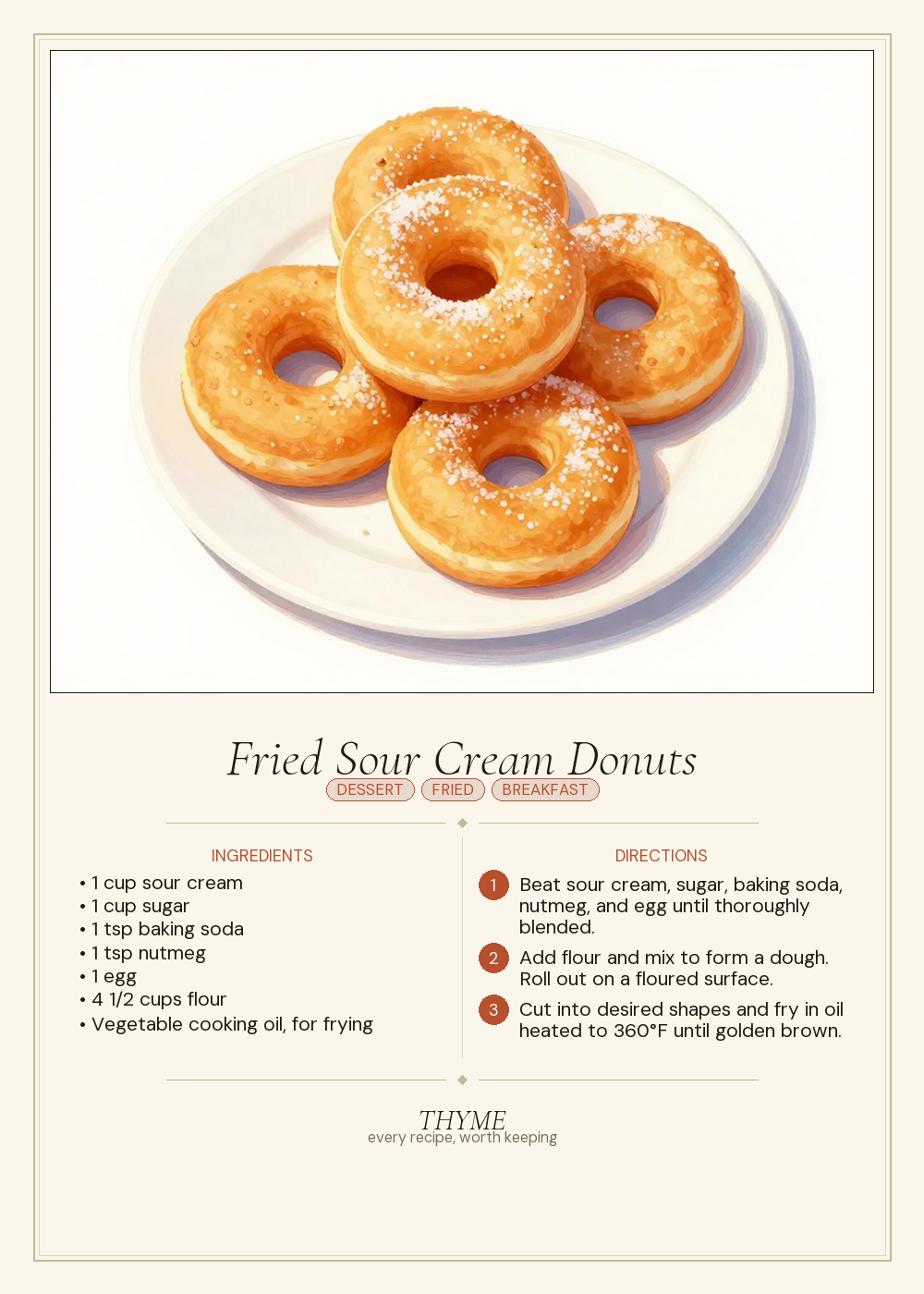 Fried Sour Cream Donuts