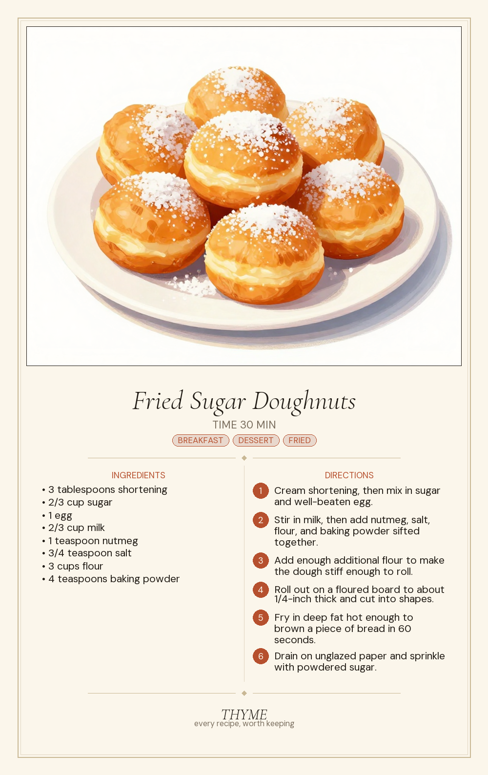 Fried Sugar Doughnuts