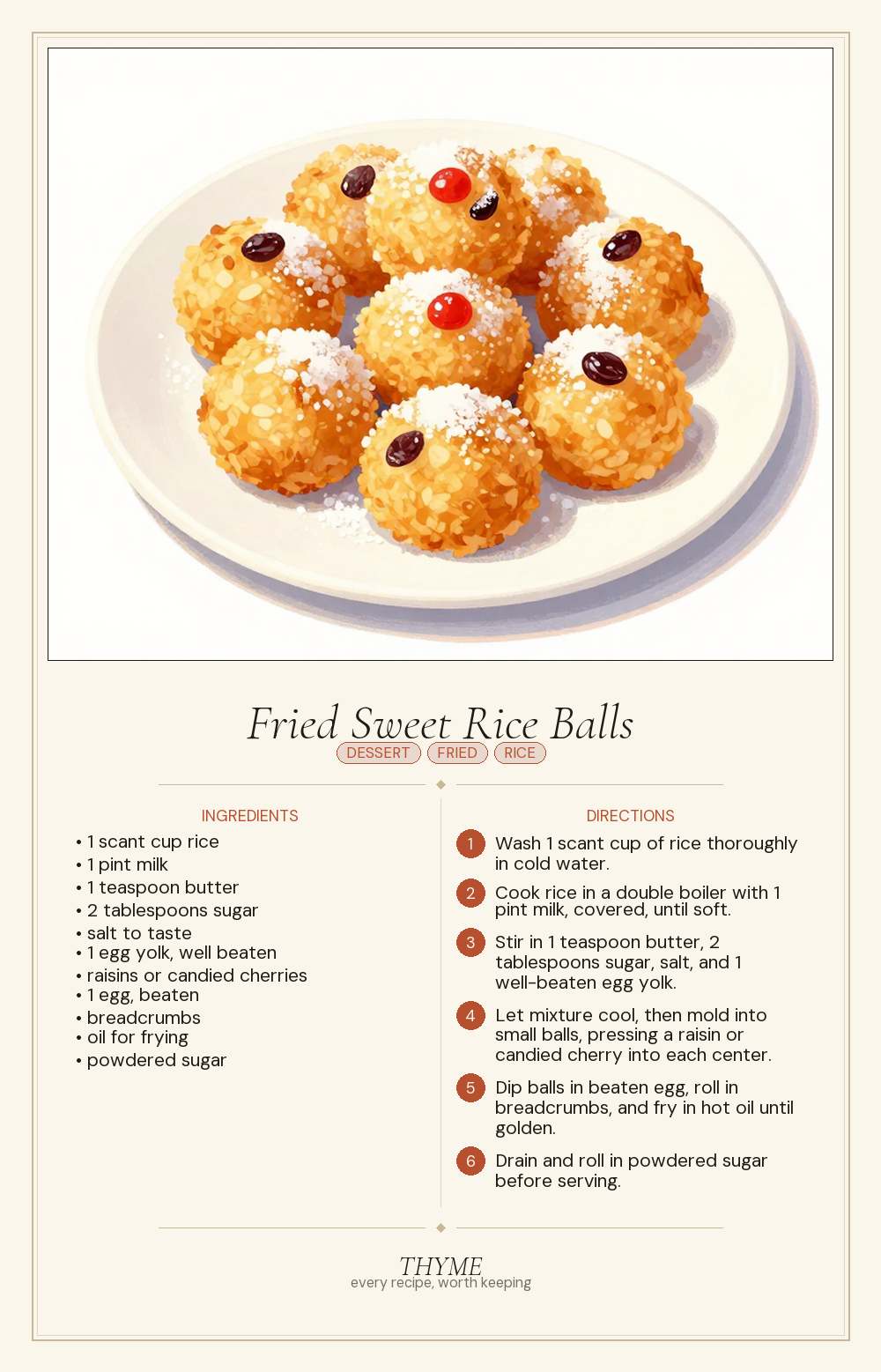 Fried Sweet Rice Balls