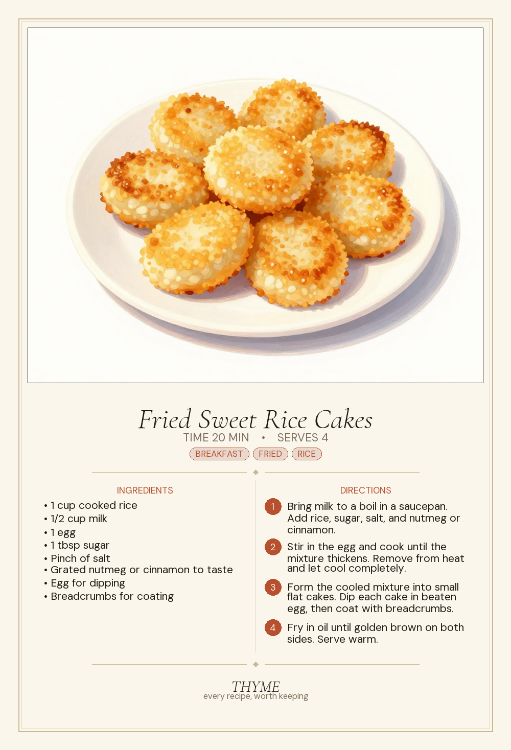 Fried Sweet Rice Cakes