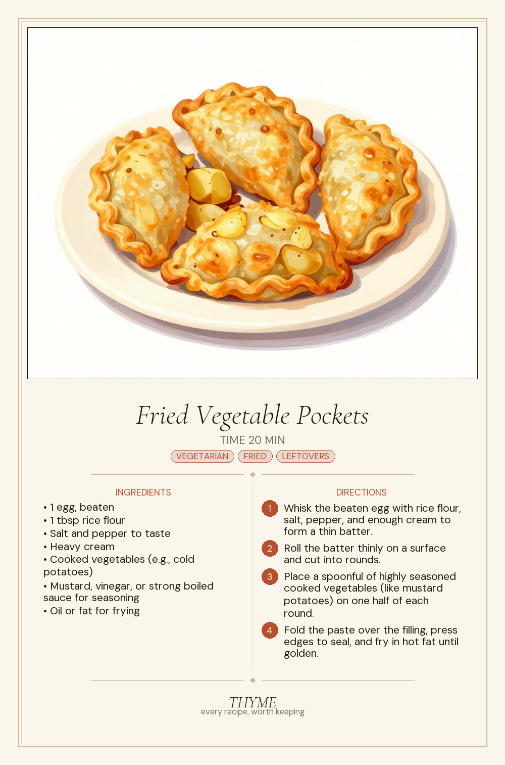 Fried Vegetable Pockets