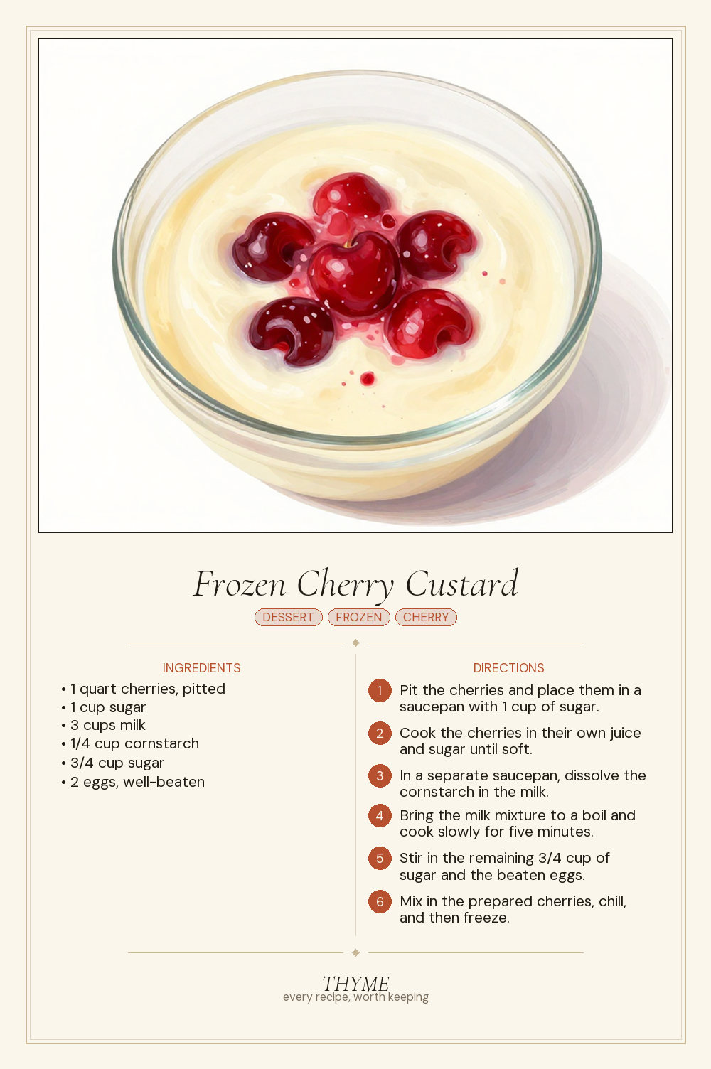 Frozen Cherry Custard