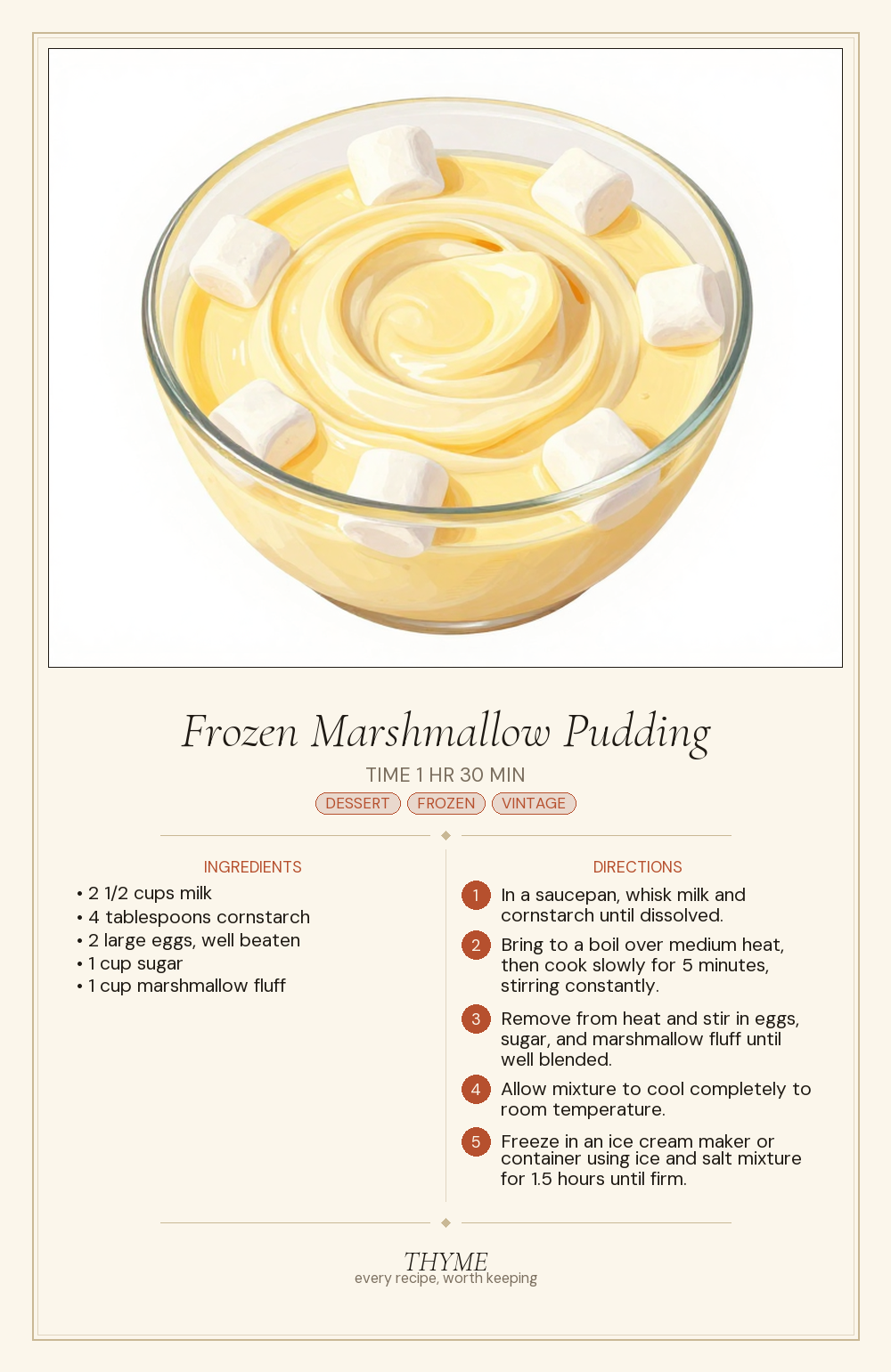 Frozen Marshmallow Pudding