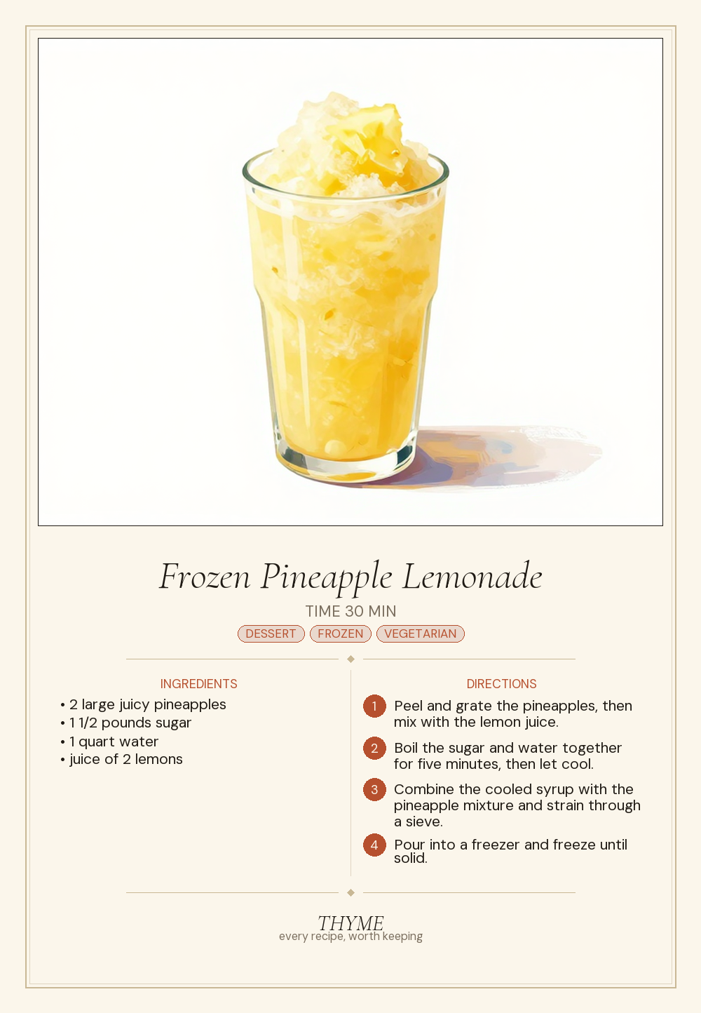 Frozen Pineapple Lemonade