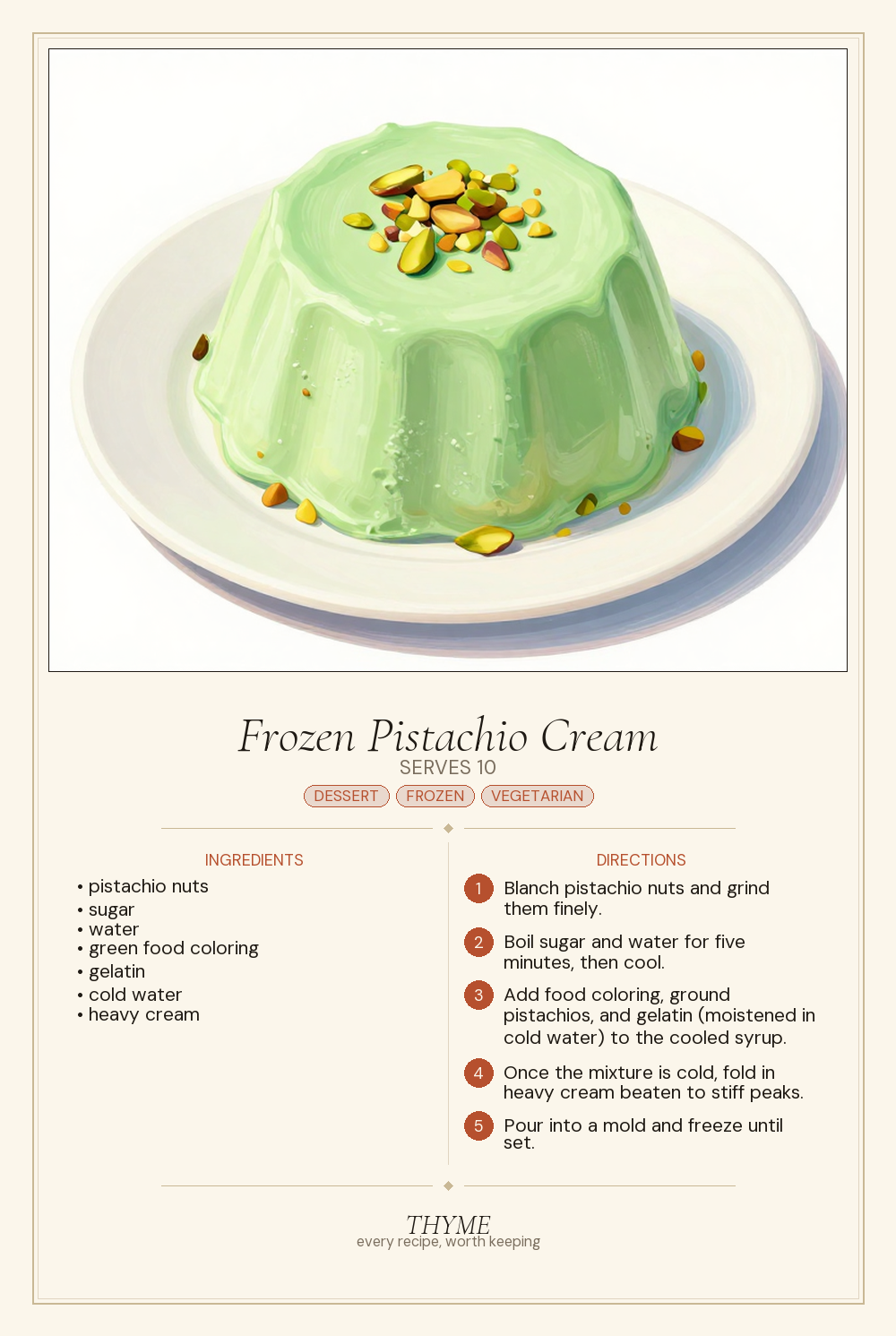 Frozen Pistachio Cream