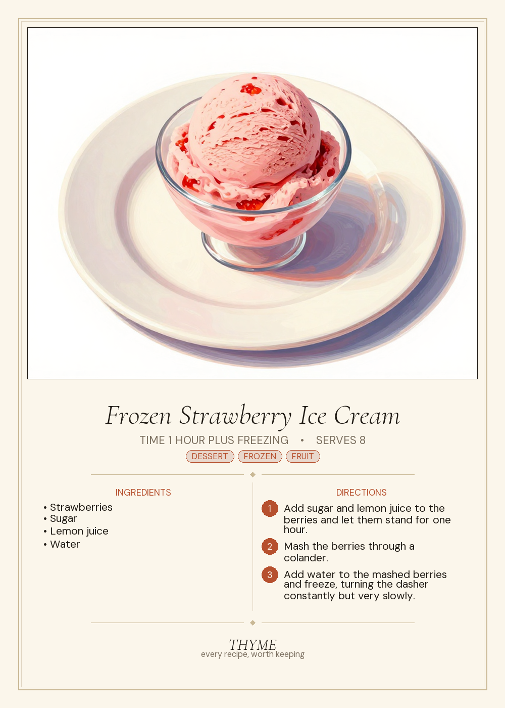 Frozen Strawberry Ice Cream