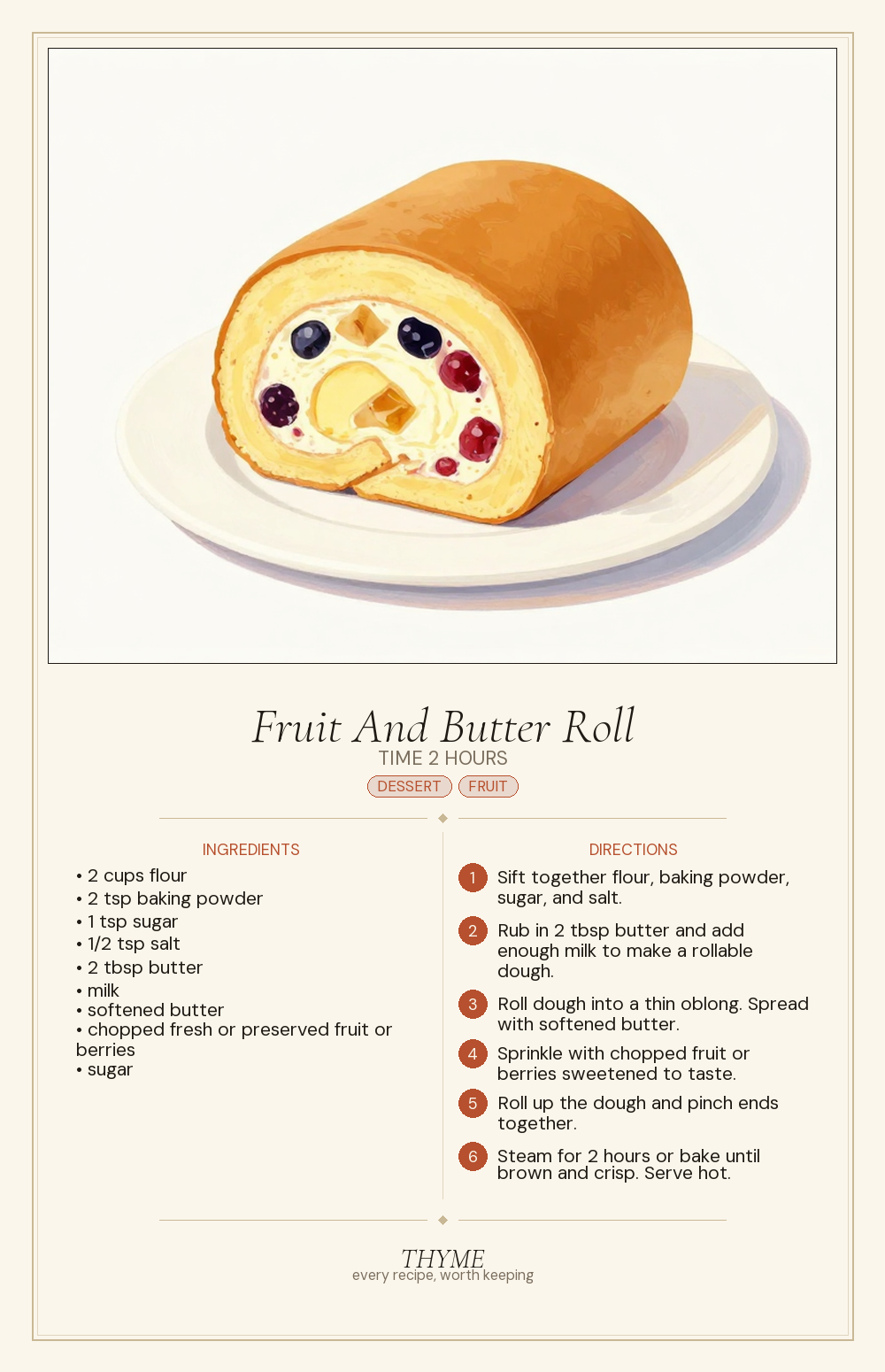 Fruit And Butter Roll