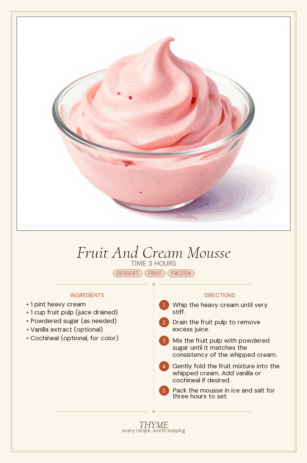 Fruit And Cream Mousse