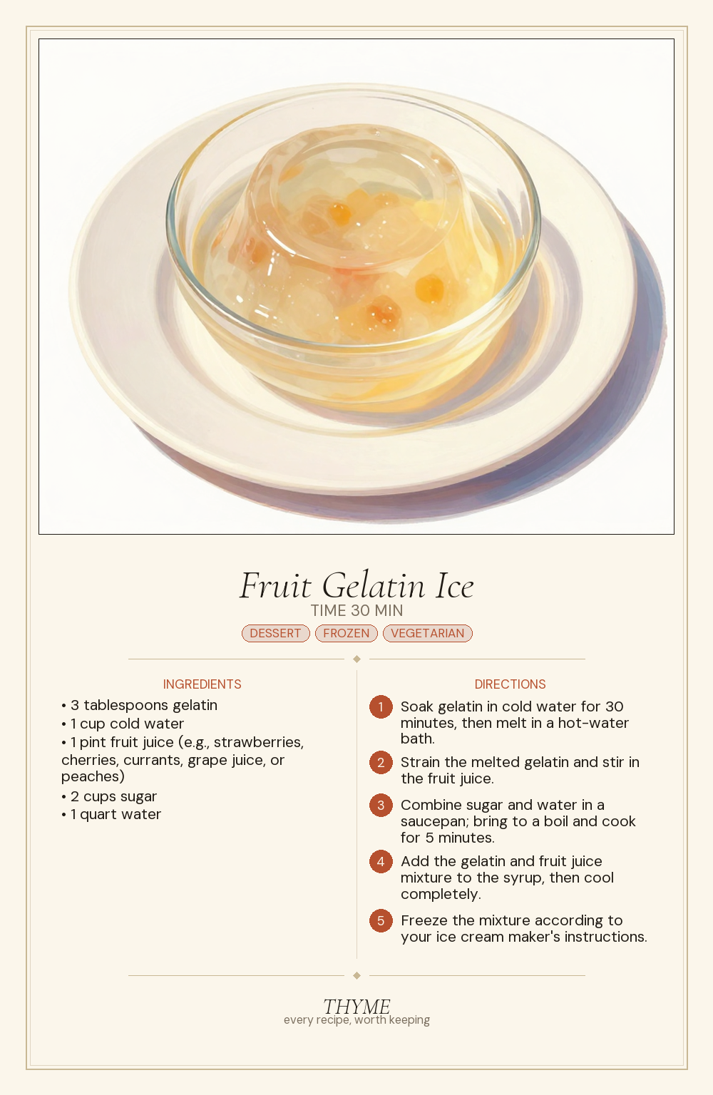 Fruit Gelatin Ice