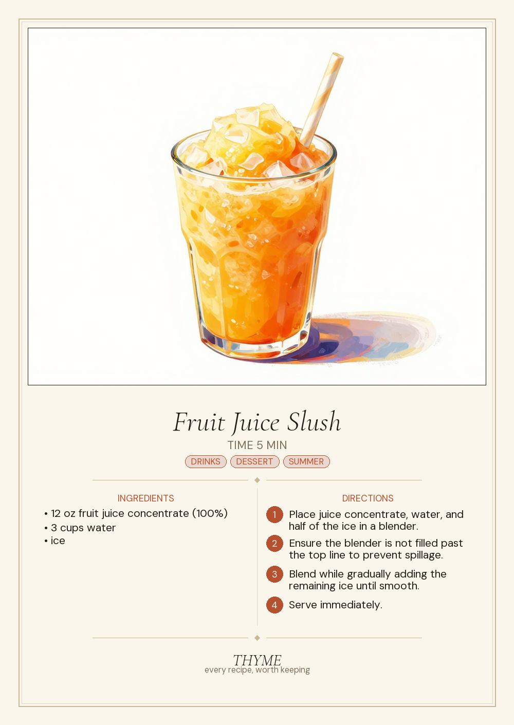 Fruit Juice Slush