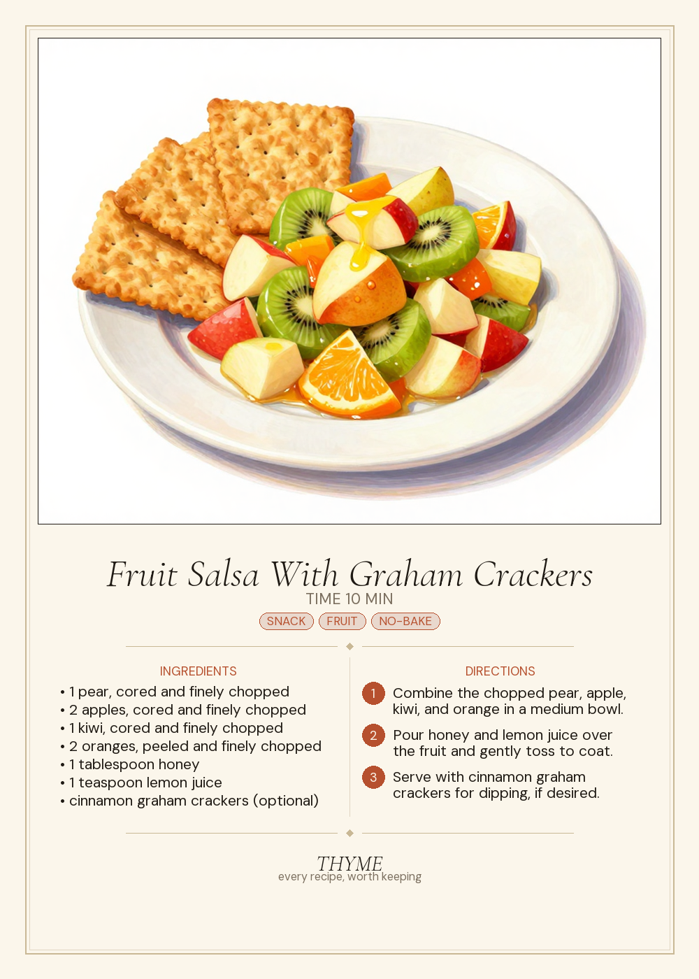 Fruit Salsa With Graham Crackers