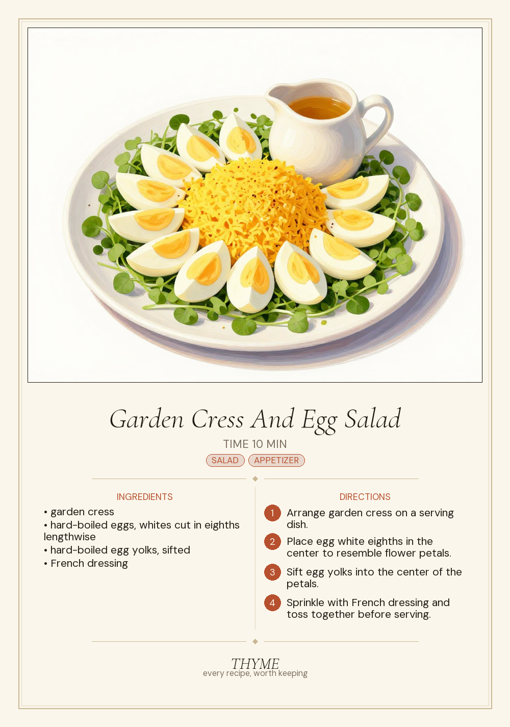 Garden Cress And Egg Salad