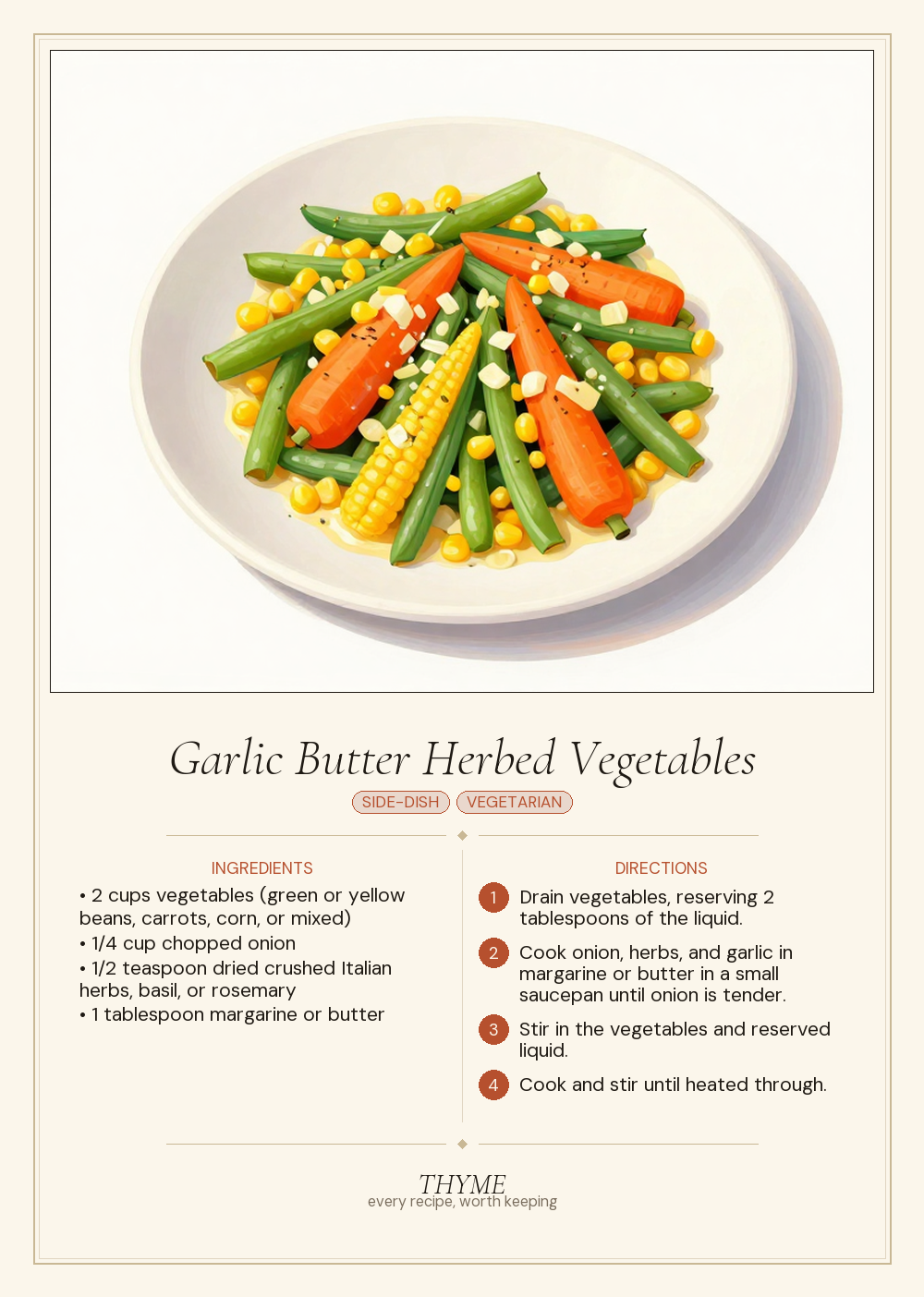 Garlic Butter Herbed Vegetables