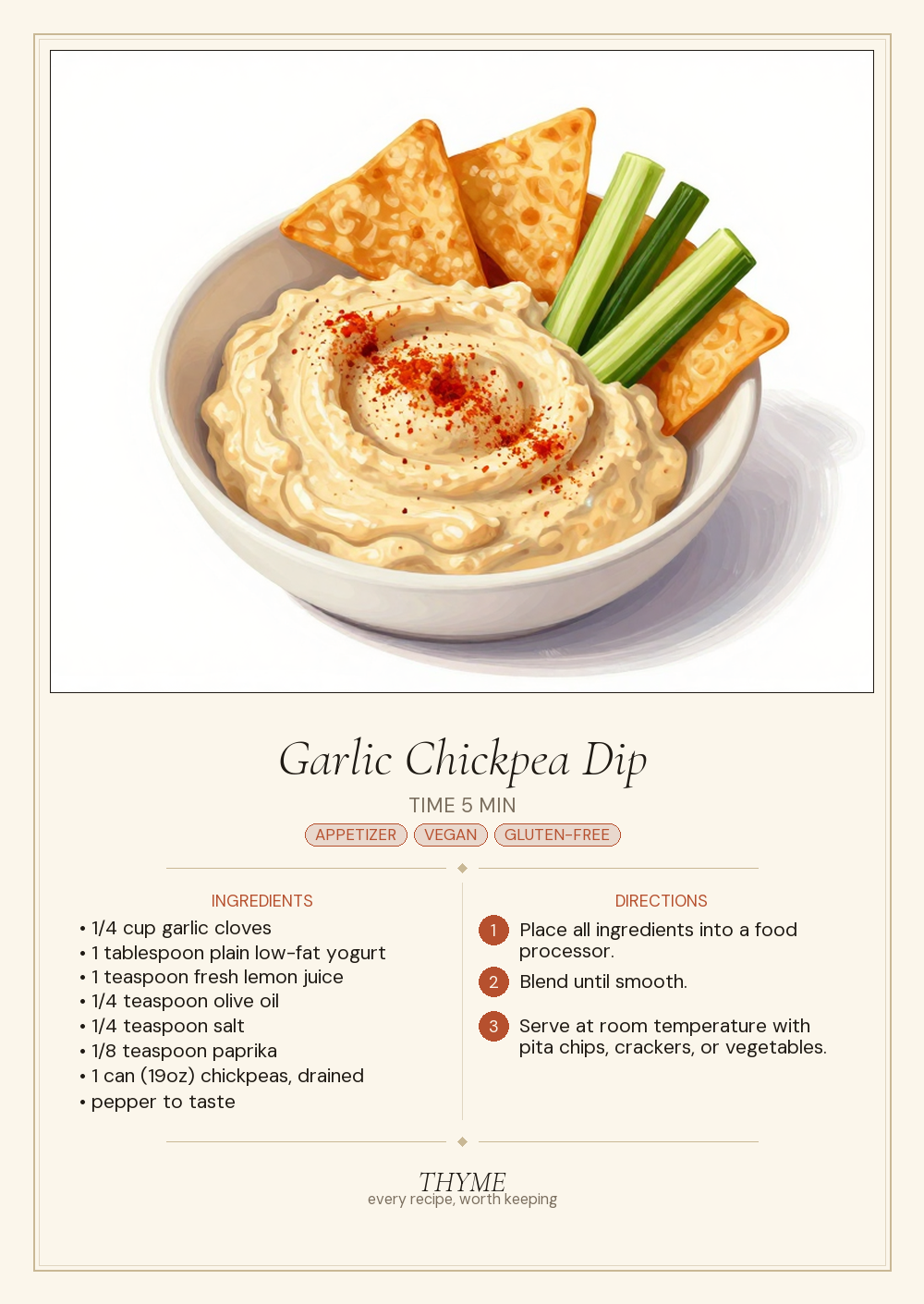 Garlic Chickpea Dip