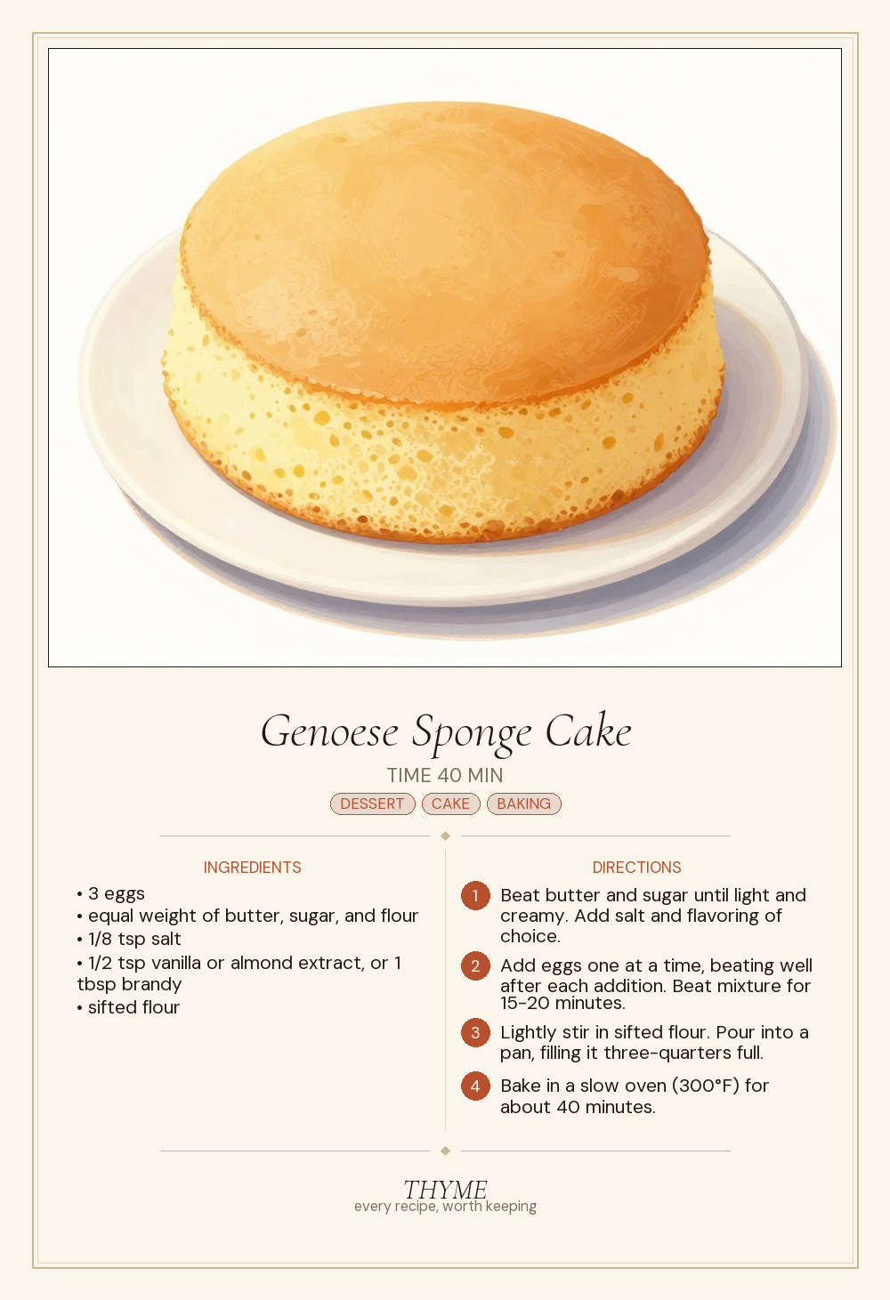 Genoese Sponge Cake