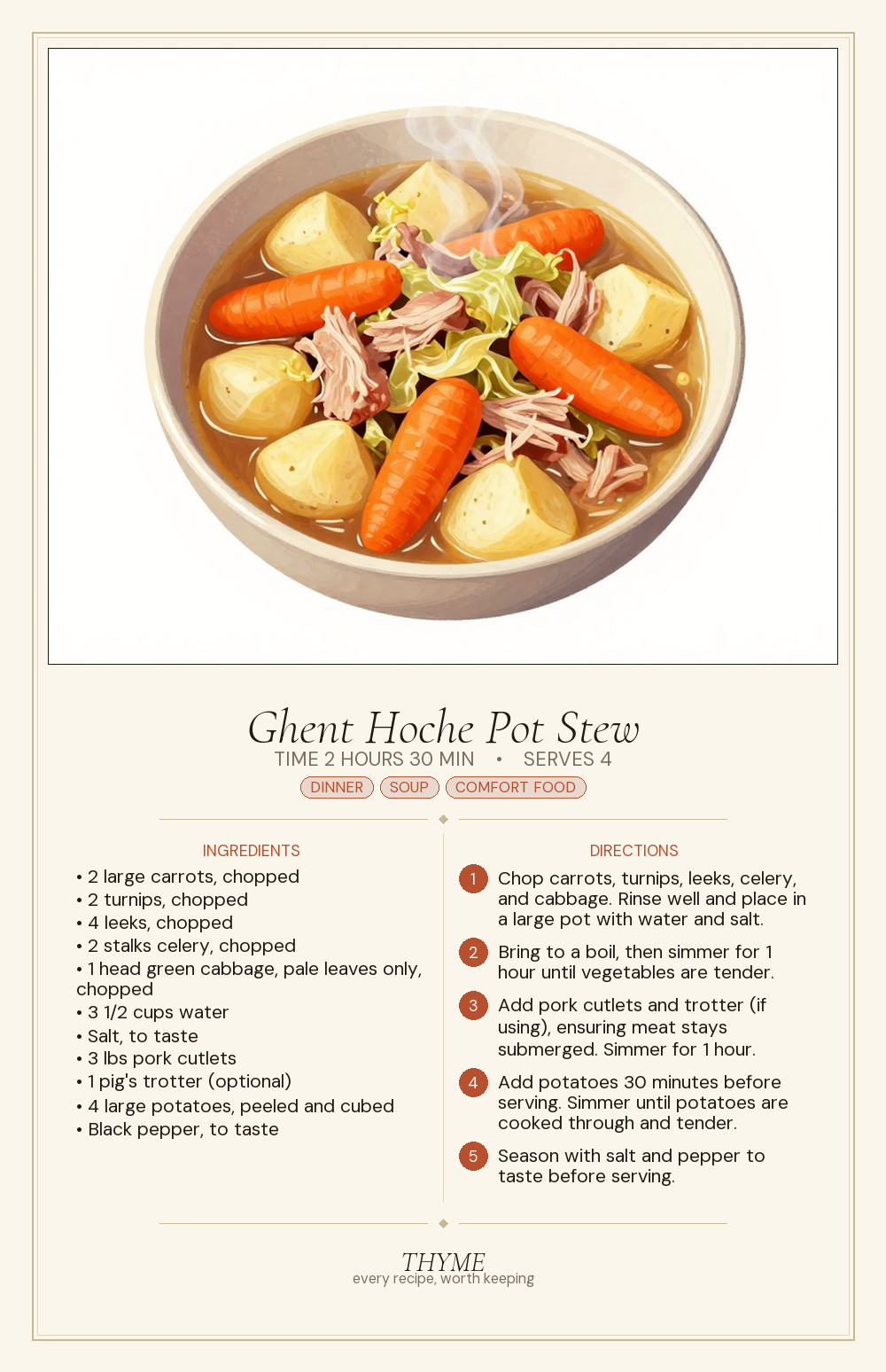 Ghent Hoche Pot Stew