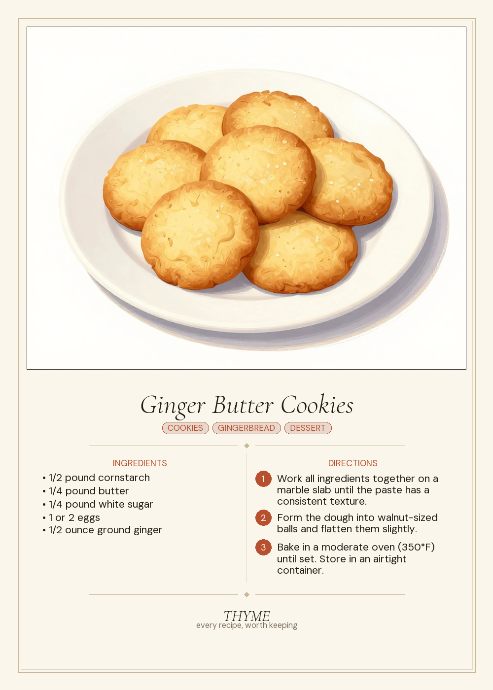 Ginger Butter Cookies