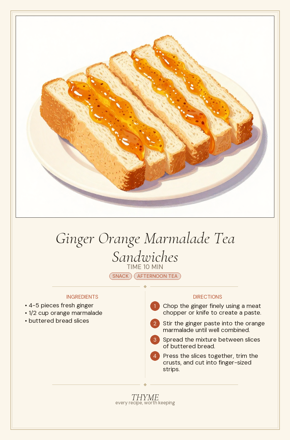 Ginger Orange Marmalade Tea Sandwiches