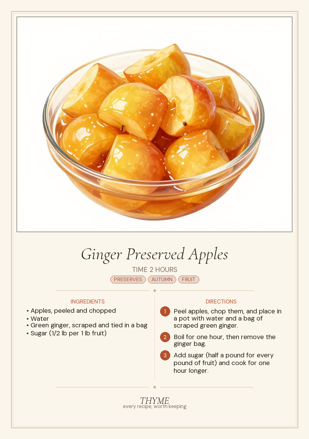Ginger Preserved Apples