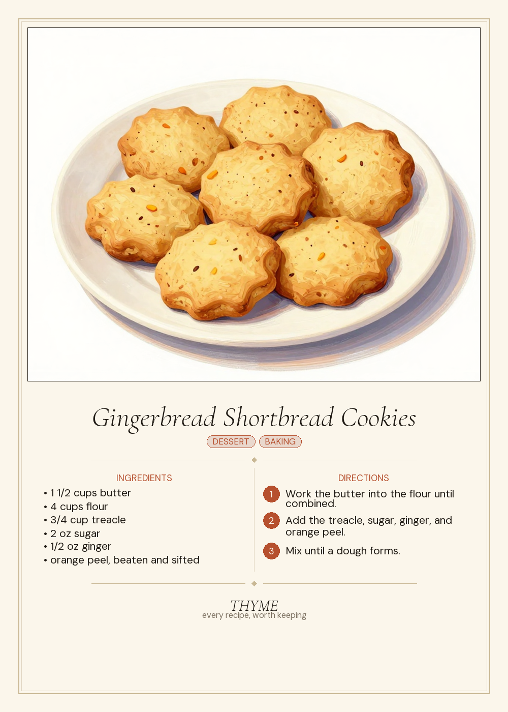 Gingerbread Shortbread Cookies