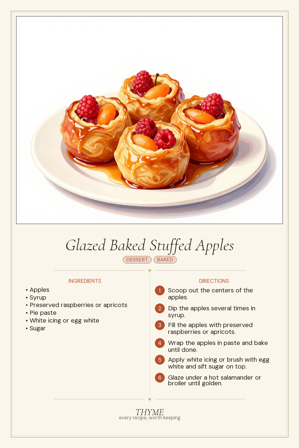 Glazed Baked Stuffed Apples