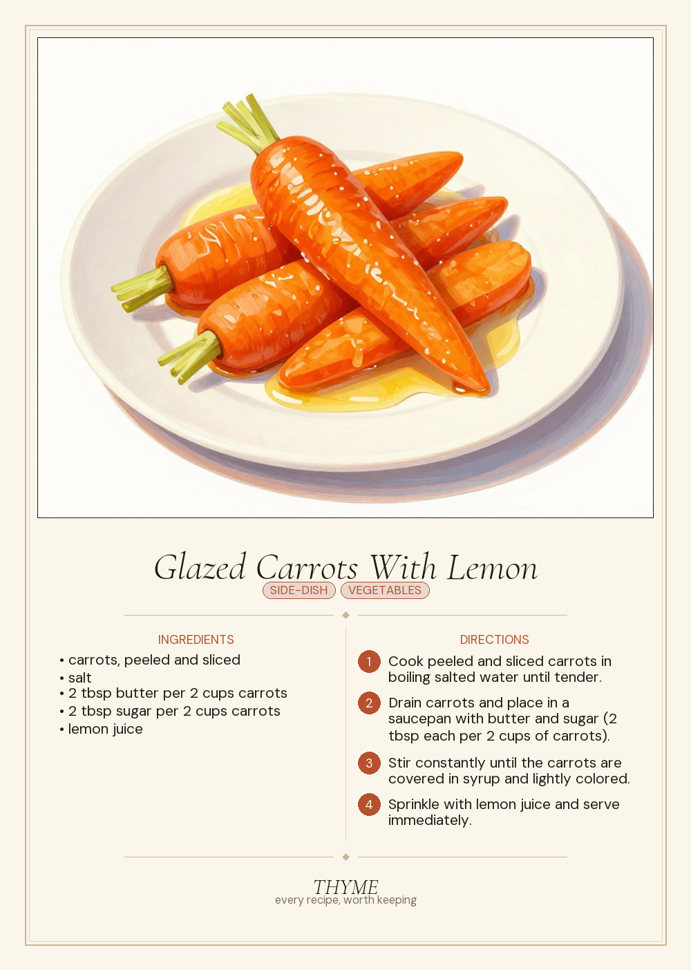 Glazed Carrots With Lemon