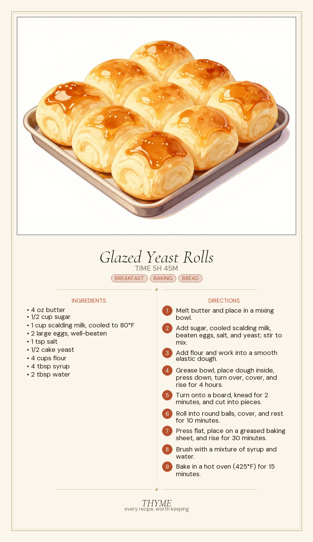 Glazed Yeast Rolls