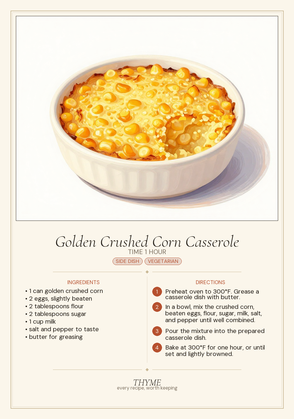 Golden Crushed Corn Casserole