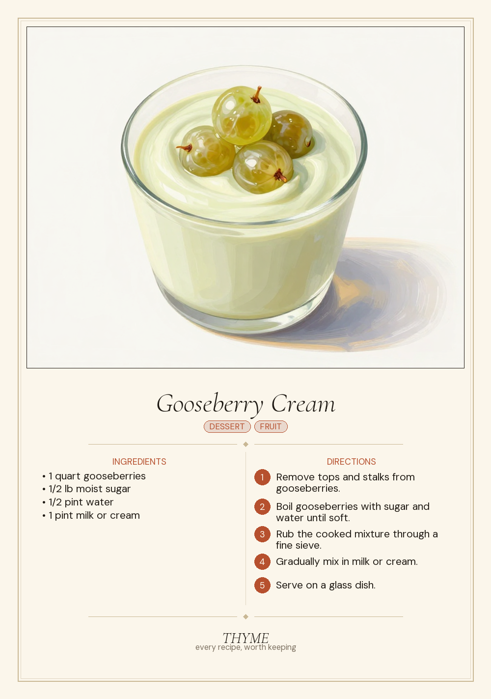 Gooseberry Cream
