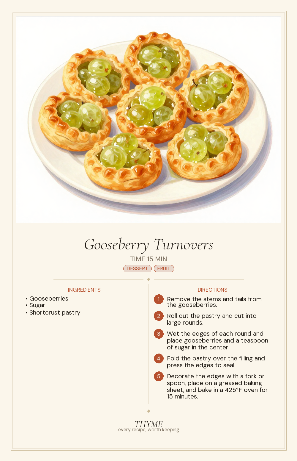 Gooseberry Turnovers