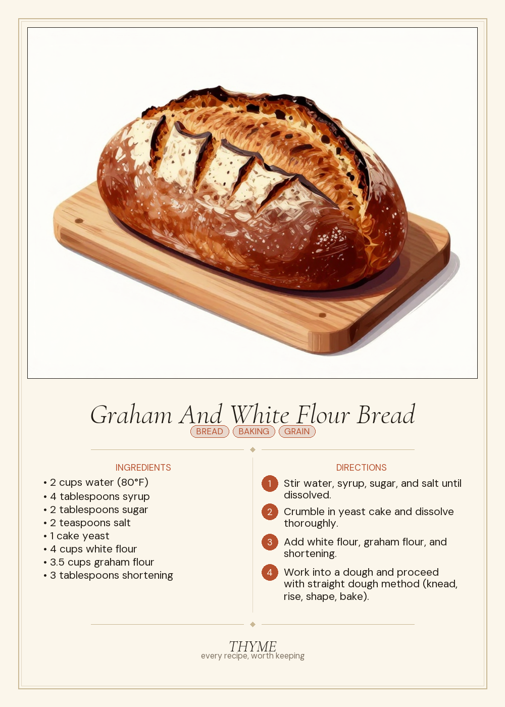 Graham And White Flour Bread