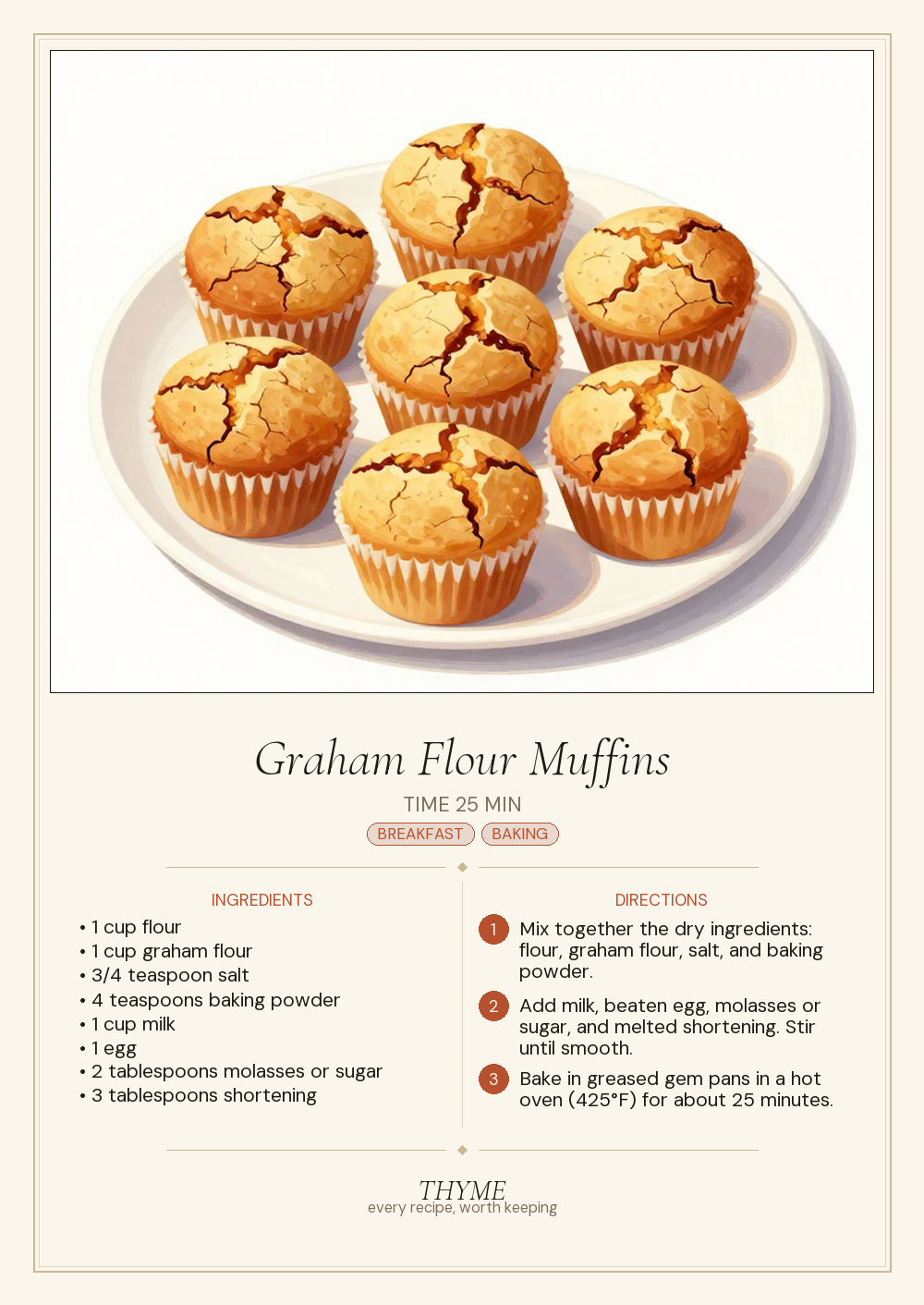 Graham Flour Muffins