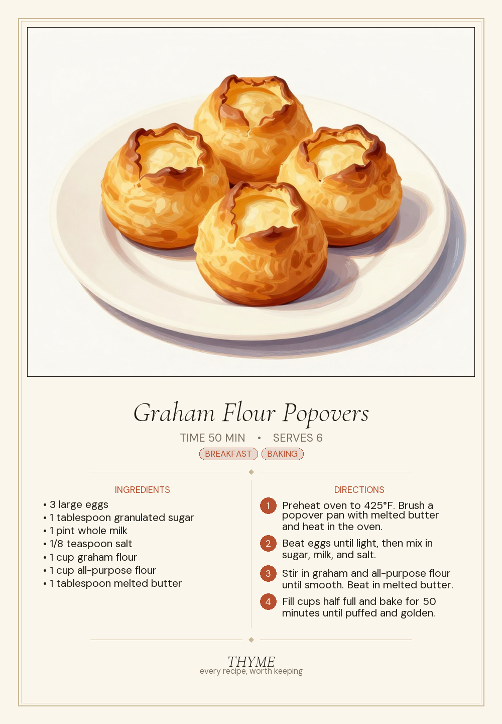 Graham Flour Popovers