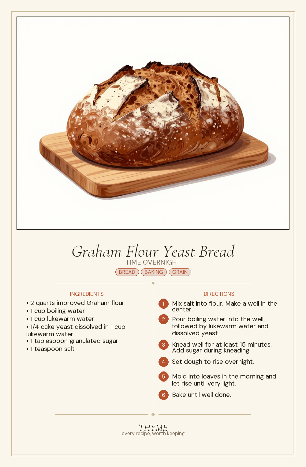 Graham Flour Yeast Bread