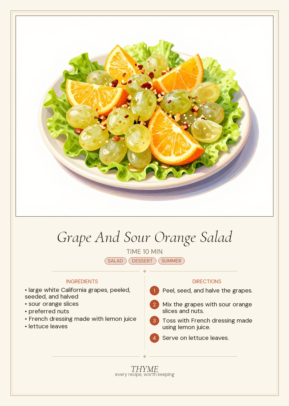 Grape And Sour Orange Salad