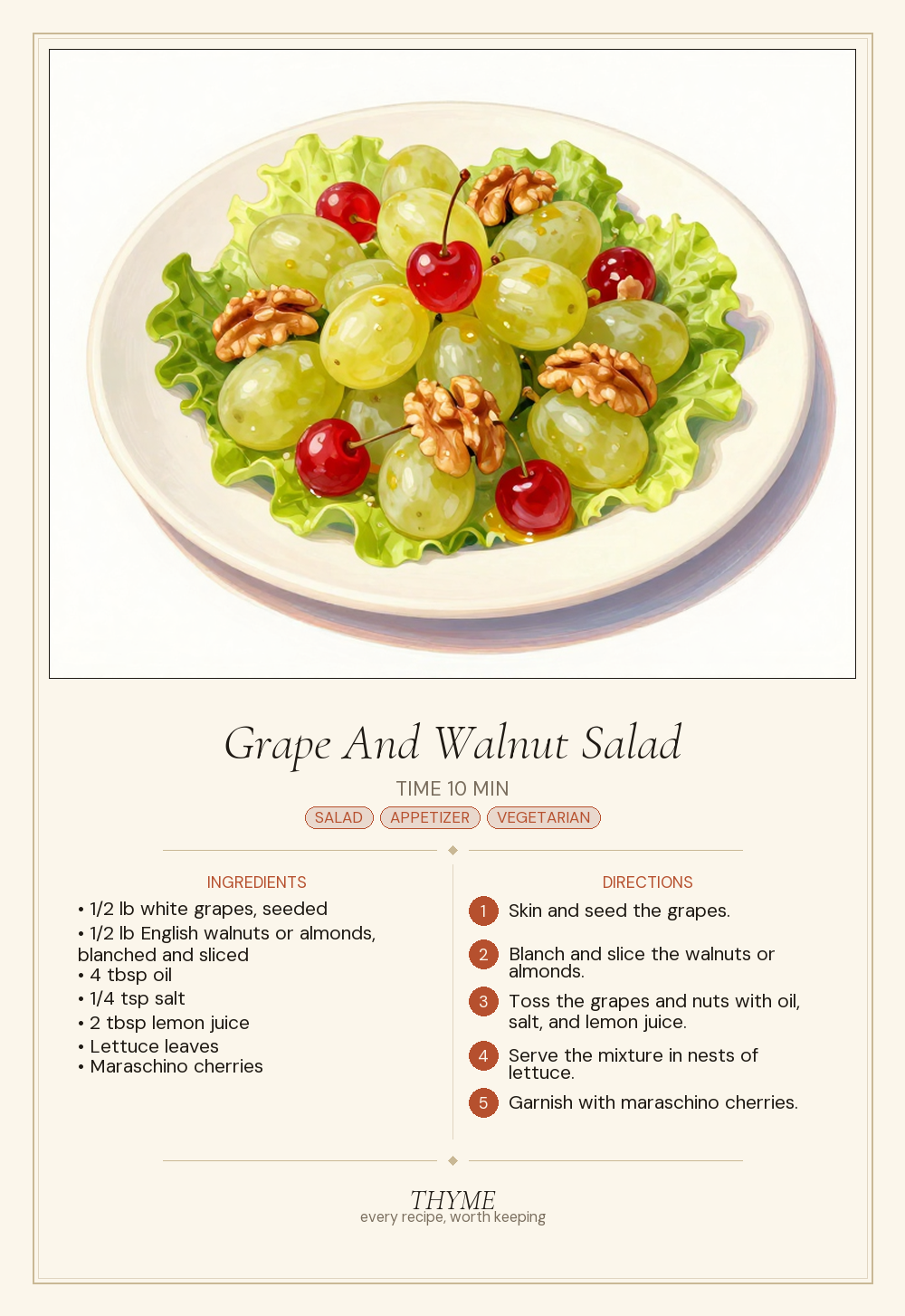 Grape And Walnut Salad
