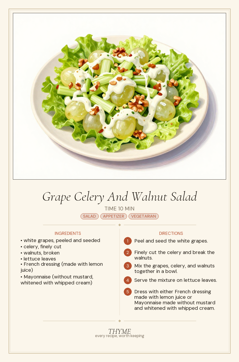 Grape Celery And Walnut Salad