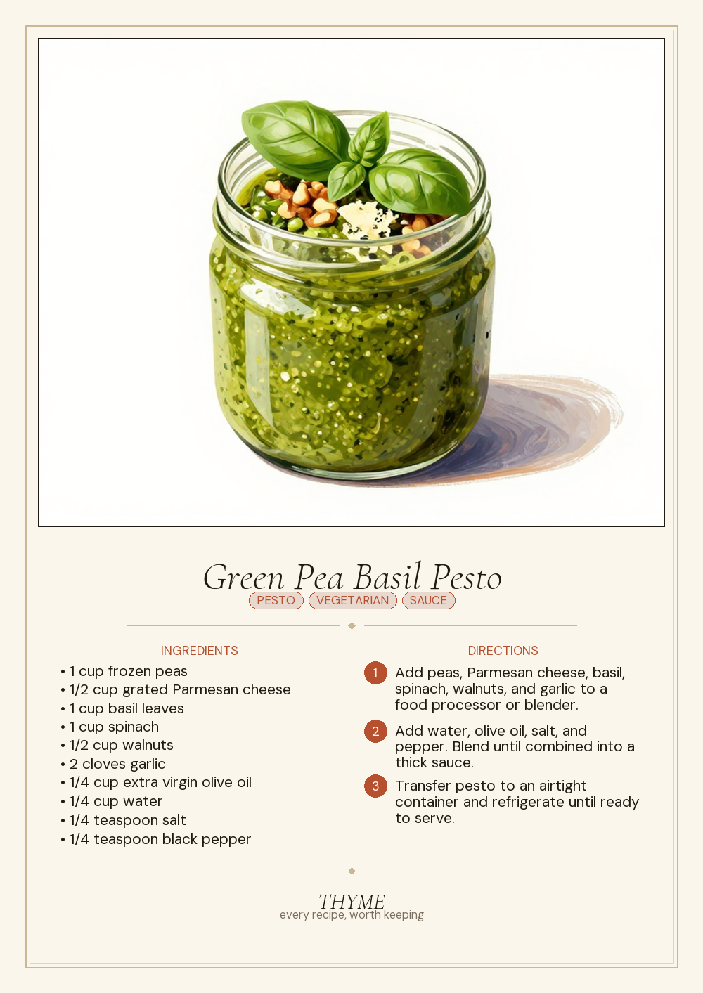 Green Pea Basil Pesto