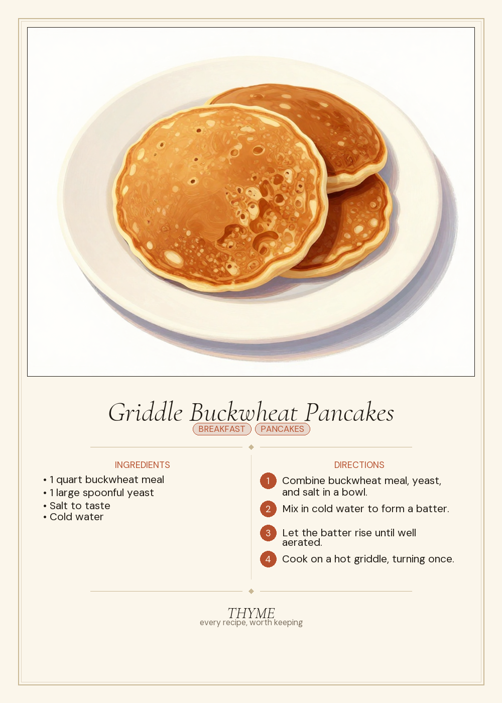 Griddle Buckwheat Pancakes