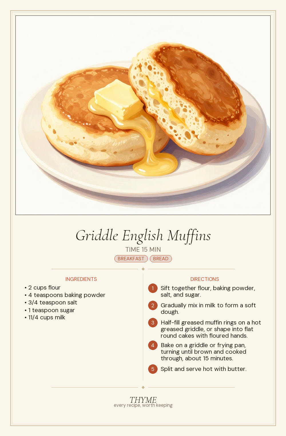 Griddle English Muffins