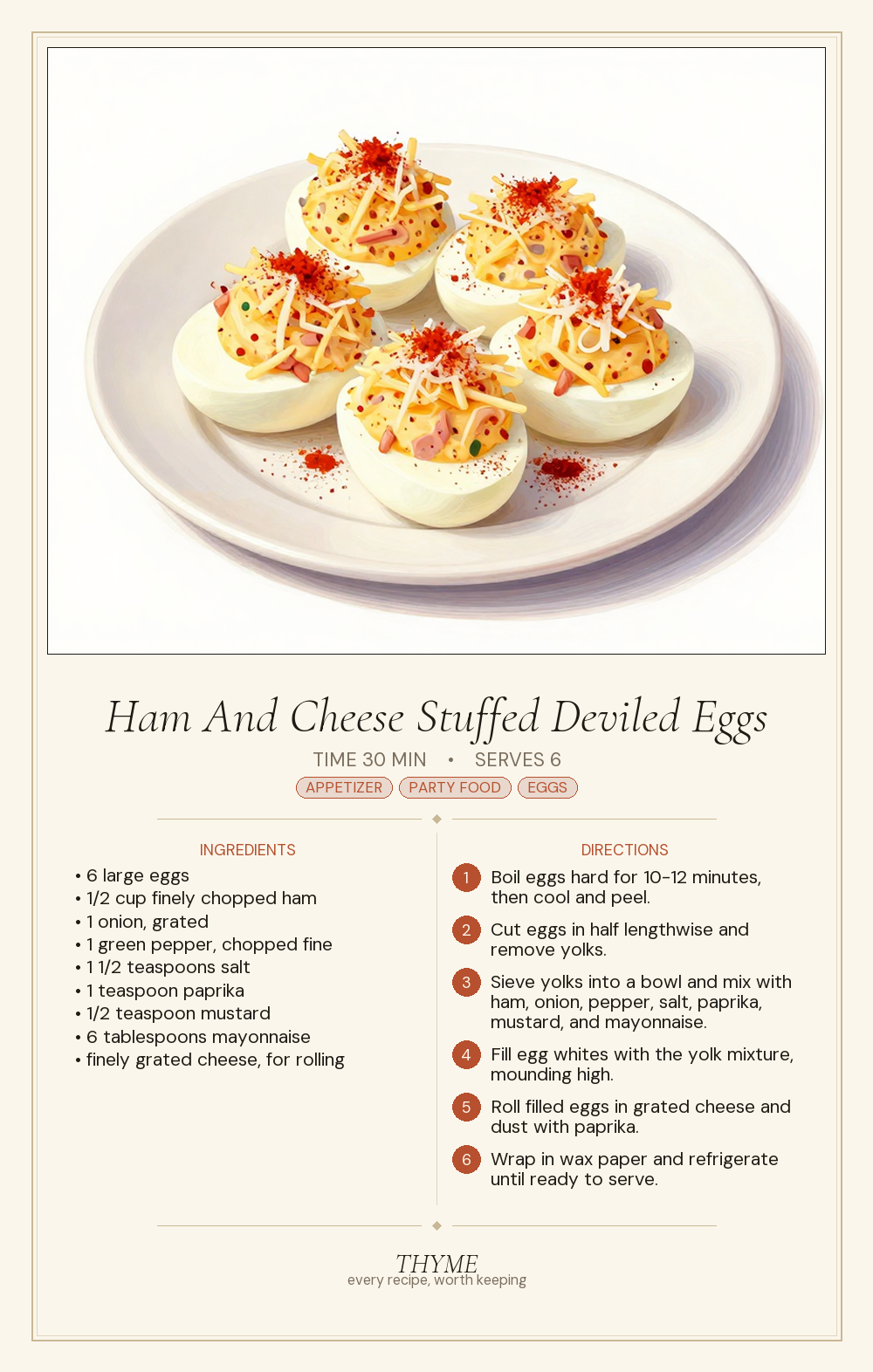 Ham And Cheese Stuffed Deviled Eggs