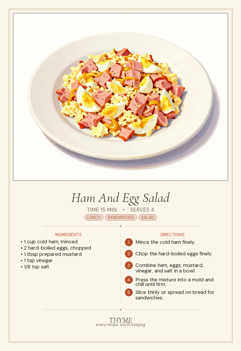 Ham And Egg Salad